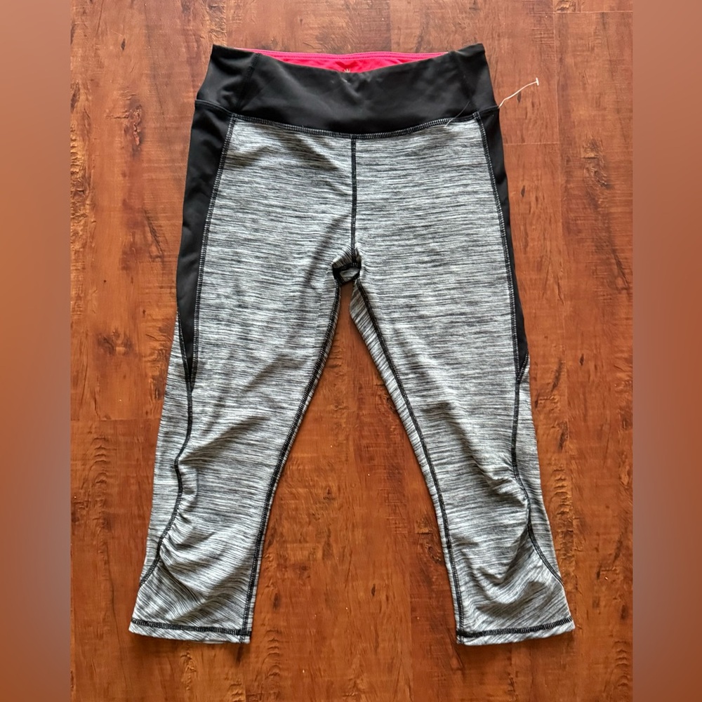Gray and Black Athletic Leggings